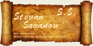 Stevan Savanov vizit kartica